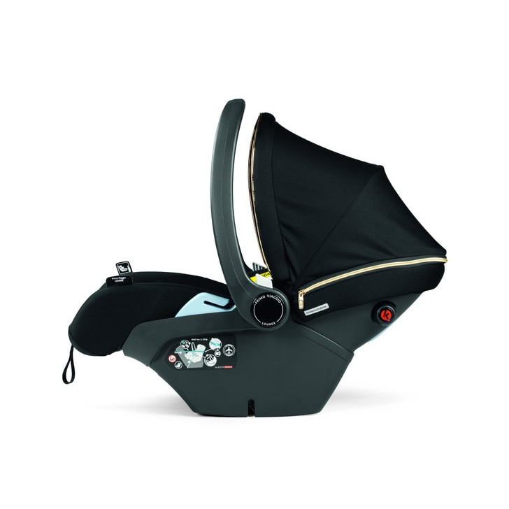 Carucior 3 in 1 Peg Perego Book, Lounge, 0 - 22 kg, Graphic Gold, Negru / Bej