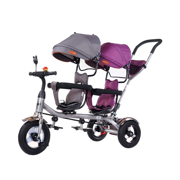 Tricicleta pentru copii ,gemeni Chipolino 2Play lilac platinum