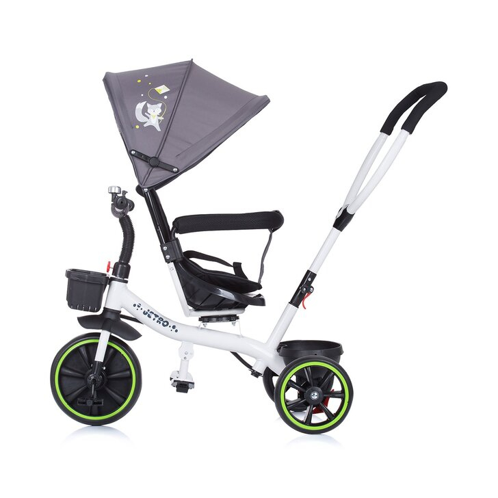 Tricicleta pentru copii cu sezut reversibil si copertina Chipolino Jetro platinum