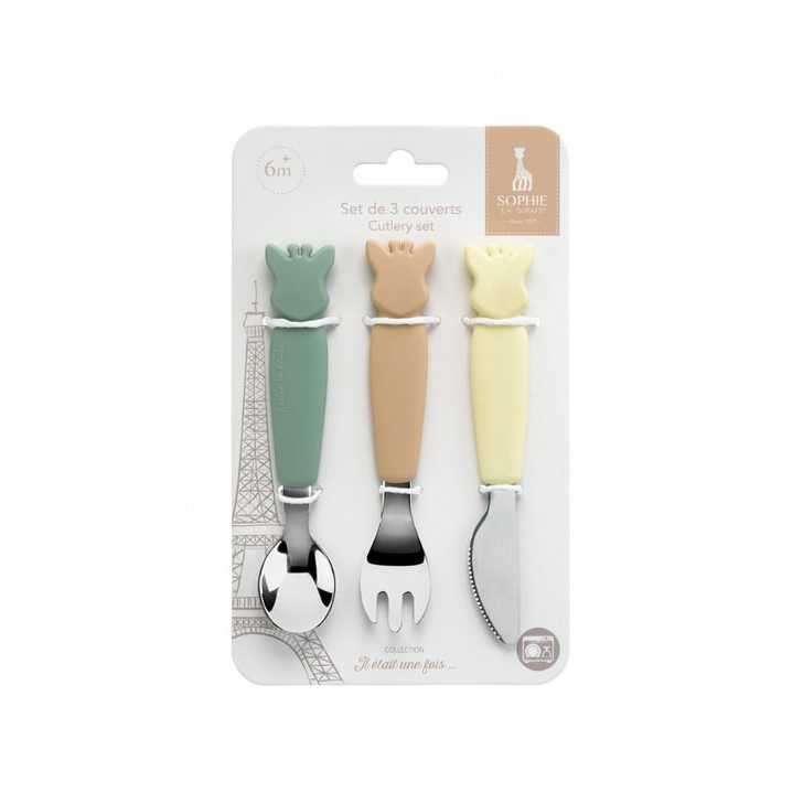 Vulli Set 3 tacamuri maner silicon Girafa Sophie