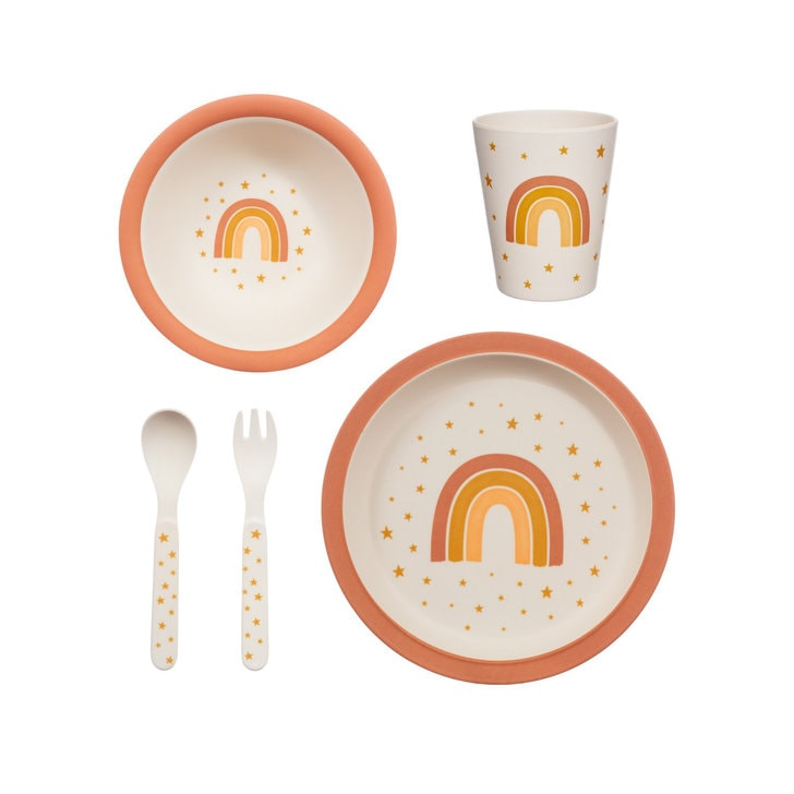Set de masa din bambus Curcubeu