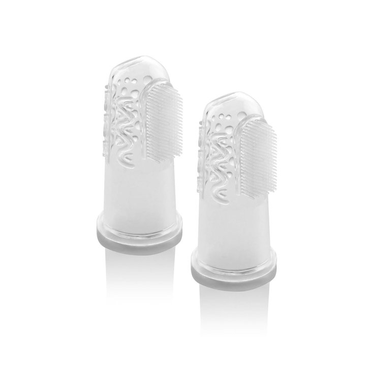 Periuta de dinti din silicon pentru folosire pe deget, 2 bucati, REER 79249
