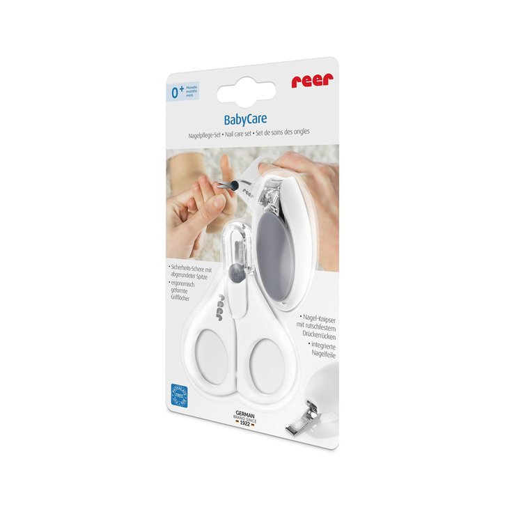 Set ingrijire unghii bebelusi, forfecuta si unghiera cu pila, Reer BabyCare 81050