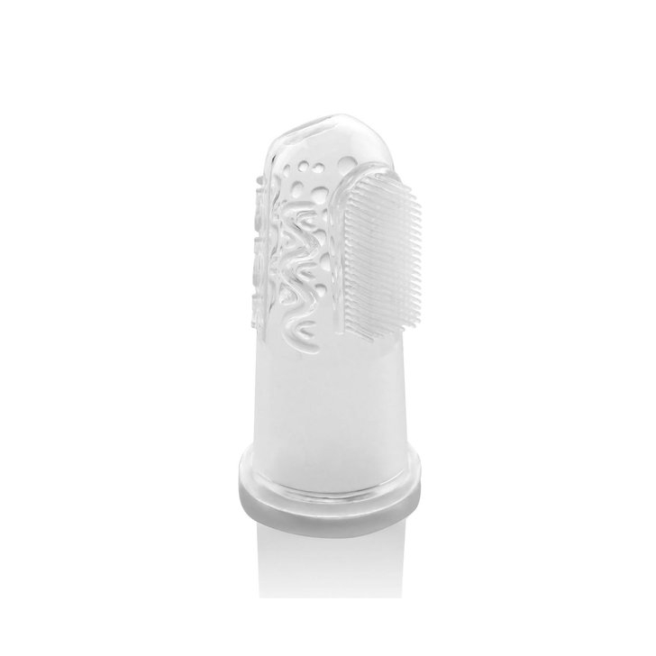 Periuta de dinti din silicon pentru folosire pe deget, 2 bucati, REER 79249
