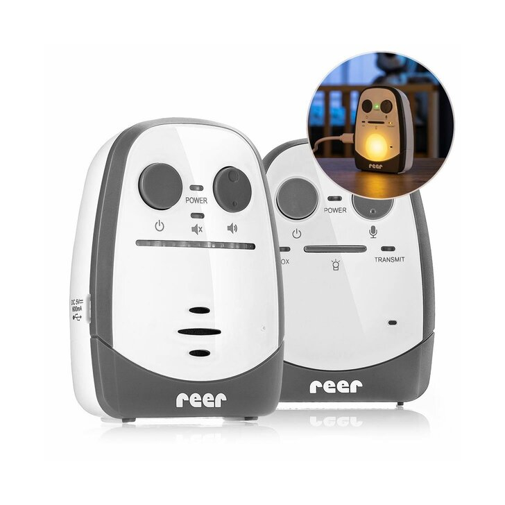 Monitor audio digital pentru bebelusi Cosmo, lumina de veghe, functie Vox, interfon, distanta 600 m, Reer 50150