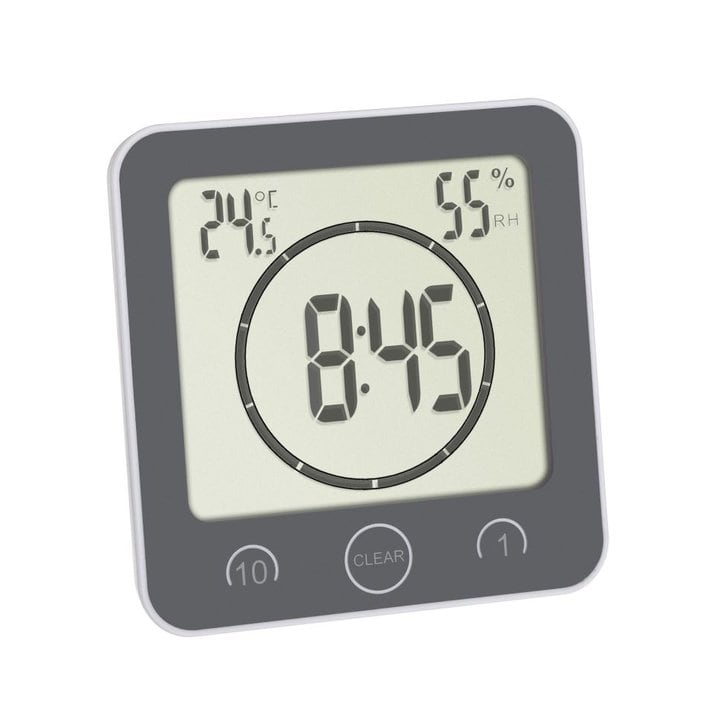 Ceas digital cu timer si termohigrometru pentru bucatarie si baie TFA 60.4001.10