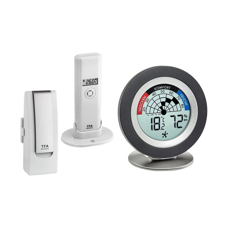 Sistem meteo SmartHome cu senzori wireless si comunicare cu smartphone WEATHERHUB, TFA 31.4008.02