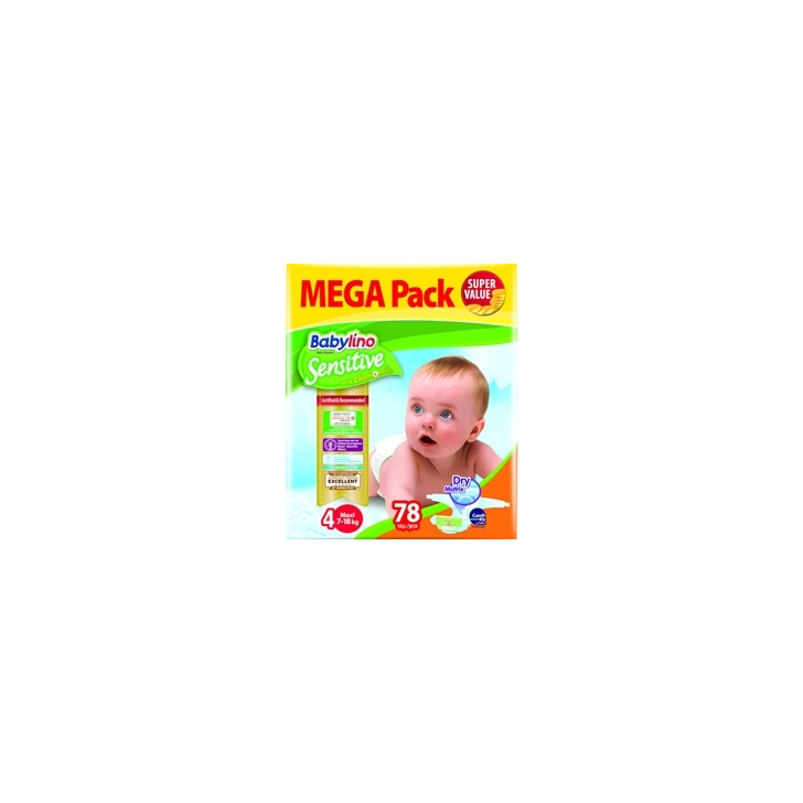 Scutece Babylino Sensitive Megapack Maxi N4 78 buc