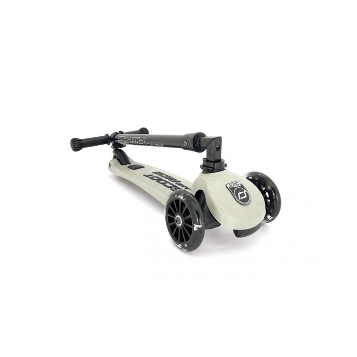 Trotineta copii pliabila, reglabila, roti luminoase, Highwaykick 3 Led Ash, 3-6 ani, pana la 50 kg, Scoot Ride
