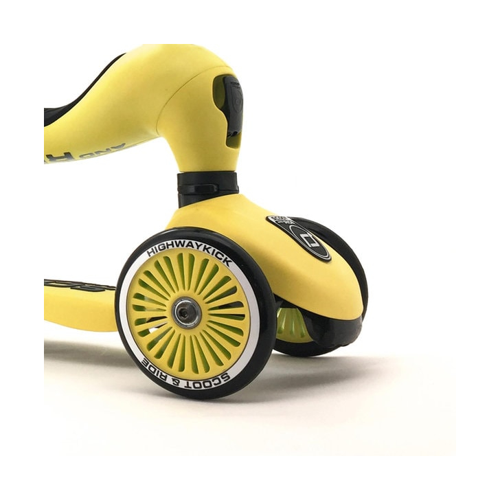 Trotineta copii cu sezut, transformabila 2in1, HighwayKick 1 Lemon, 1-5 ani, pana la 50 kg, Scoot  Ride