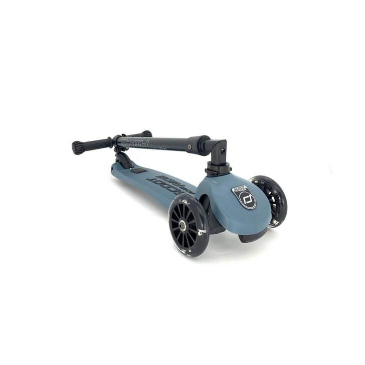 Trotineta copii pliabila, reglabila, roti luminoase, Highwaykick 3 Led Steel, 3-6 ani, pana la 50 kg, Scoot Ride