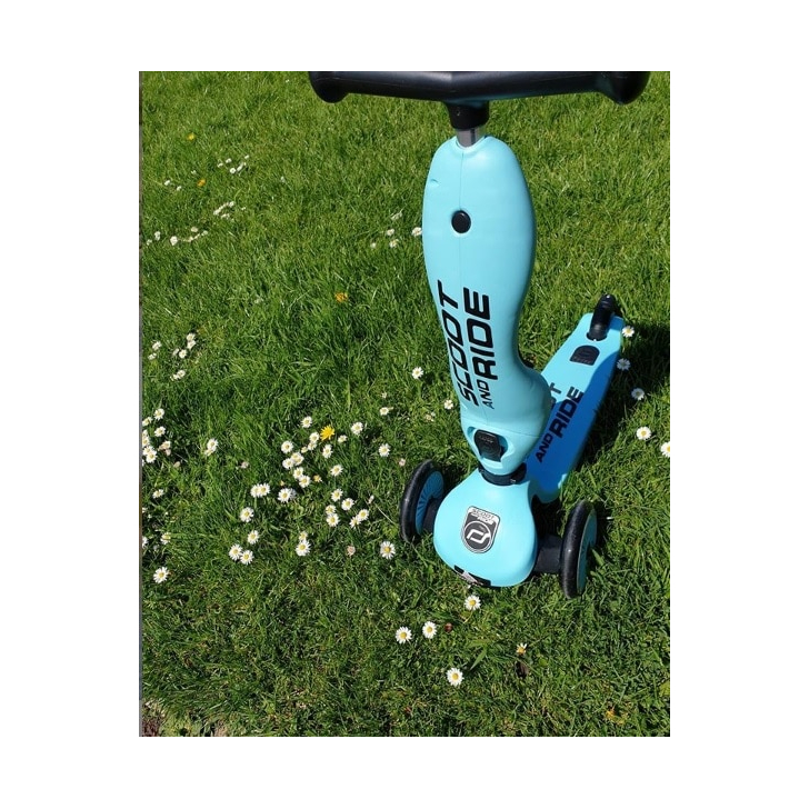 Trotineta copii cu sezut, transformabila 2in1, HighwayKick 1 Blueberry, 1-5 ani, pana la 50 kg, Scoot Ride