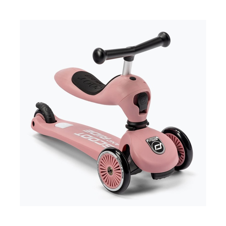 Trotineta copii cu sezut, transformabila 2in1, HighwayKick 1 Rose, 1-5 ani, pana la 50 kg, Scoot  Ride