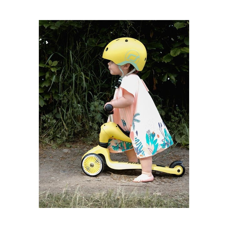 Trotineta copii cu sezut, transformabila 2in1, HighwayKick 1 Lemon, 1-5 ani, pana la 50 kg, Scoot Ride