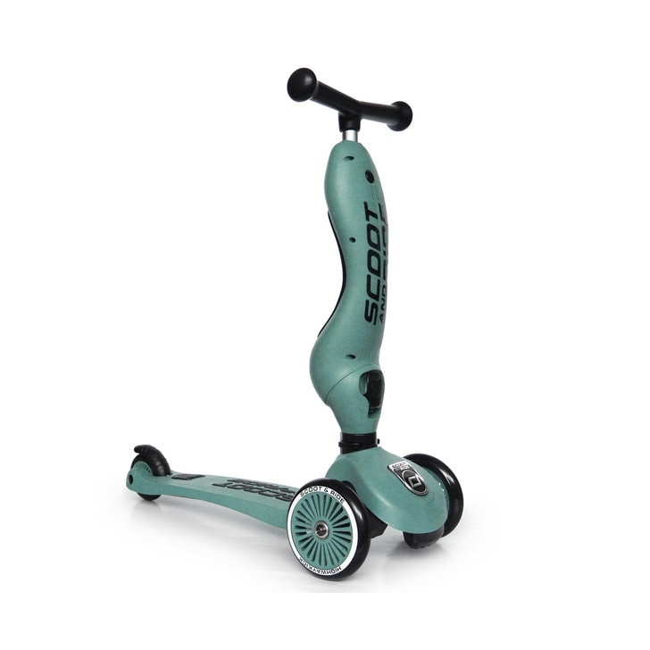 Trotineta copii cu sezut, transformabila 2in1, HighwayKick 1 Forest, 1-5 ani, pana la 50 kg, Scoot  Ride