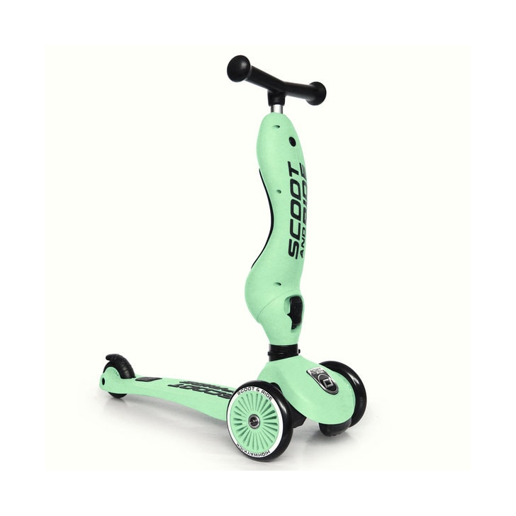 Trotineta copii cu sezut, transformabila 2in1, HighwayKick 1 Kiwi, 1-5 ani, pana la 50 kg, Scoot  Ride