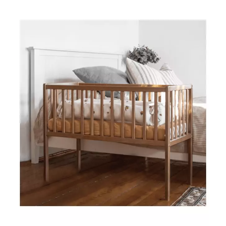 Patut mic, co-sleeping din lemn, Classic Vintage cu Saltea Cocos Spuma Cocos 90 x 40 x 7 cm