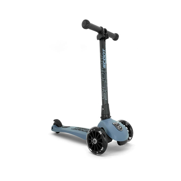 Trotineta copii pliabila, reglabila, roti luminoase, Highwaykick 3 Led Steel, 3-6 ani, pana la 50 kg, Scoot Ride
