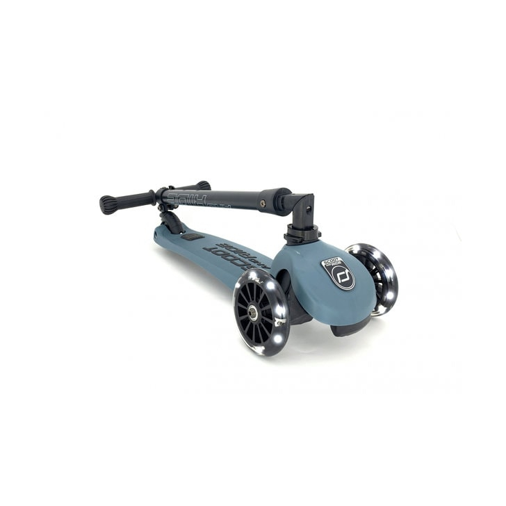 Trotineta copii pliabila, reglabila, roti luminoase, Highwaykick 3 Led Steel, 3-6 ani, pana la 50 kg, Scoot Ride