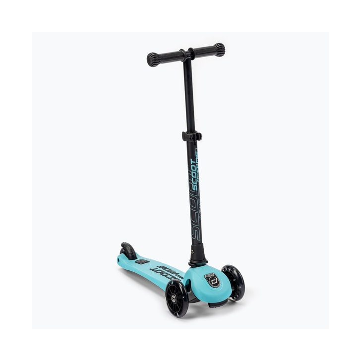 Trotineta copii pliabila, reglabila, roti luminoase, Highwaykick 3 Led Blueberry, 3-6 ani, pana la 50 kg, Scoot Ride