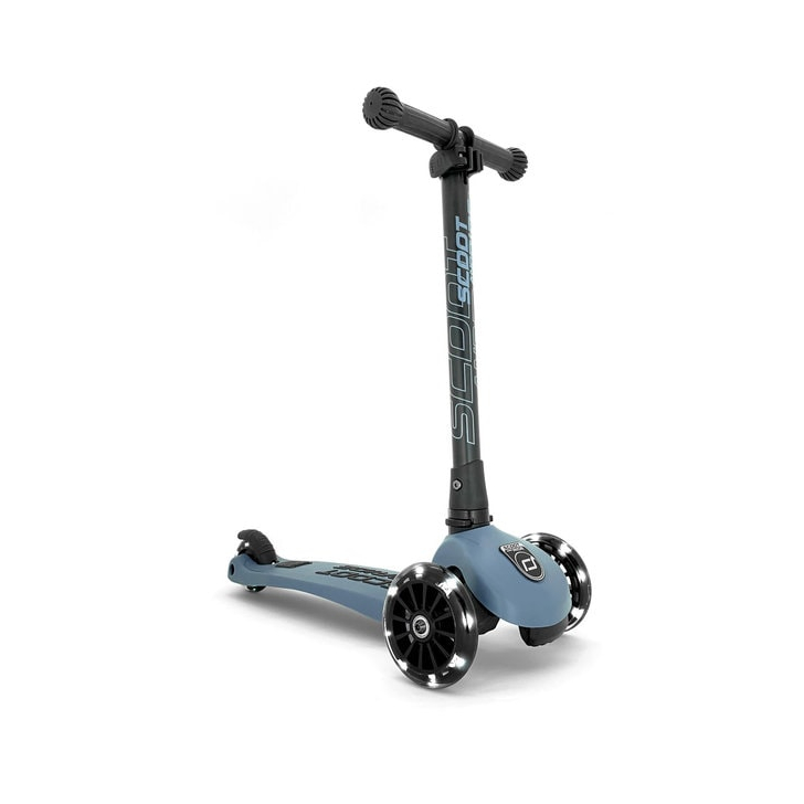 Trotineta copii pliabila, reglabila, roti luminoase, Highwaykick 3 Led Steel, 3-6 ani, pana la 50 kg, Scoot Ride