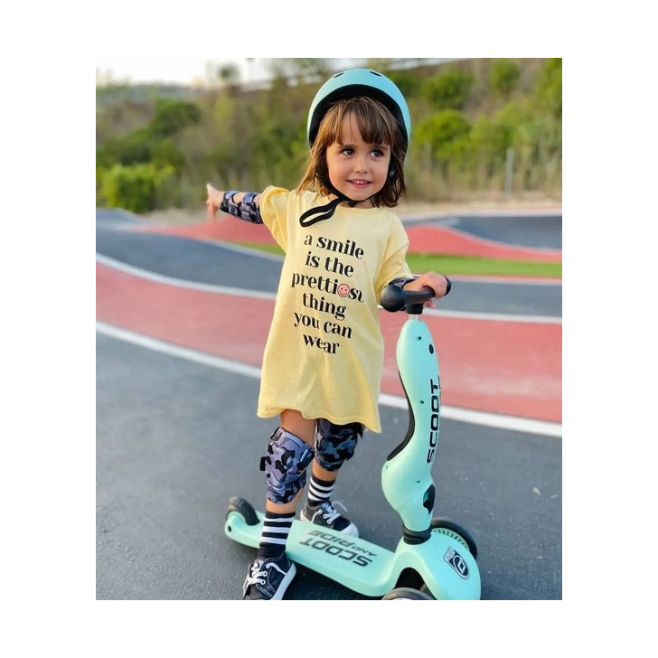 Trotineta copii cu sezut, transformabila 2in1, HighwayKick 1 Blueberry, 1-5 ani, pana la 50 kg, Scoot Ride