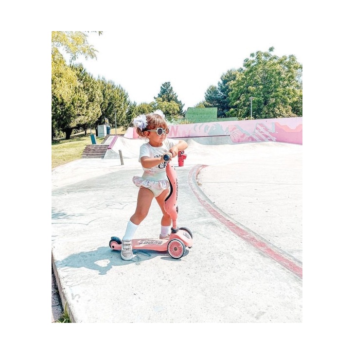Trotineta copii cu sezut, transformabila 2in1, HighwayKick 1 Peach, 1-5 ani, pana la 50 kg, Scoot Ride