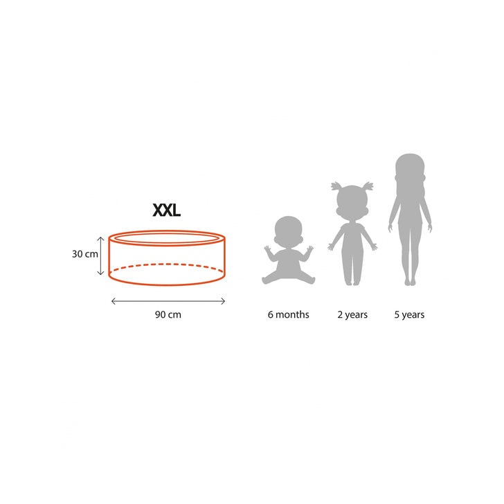 Piscina uscata cu 250 de bile (Alb, Gri, Bej) MeowBaby , Safari, 90x30 cm, Gri deschis
