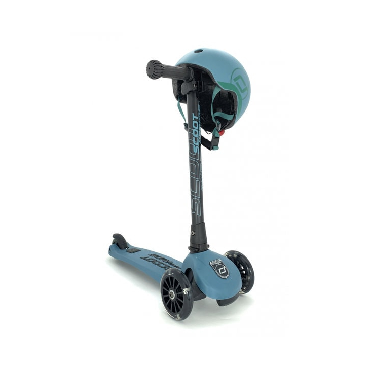 Trotineta copii pliabila, reglabila, roti luminoase, Highwaykick 3 Led Steel, 3-6 ani, pana la 50 kg, Scoot Ride