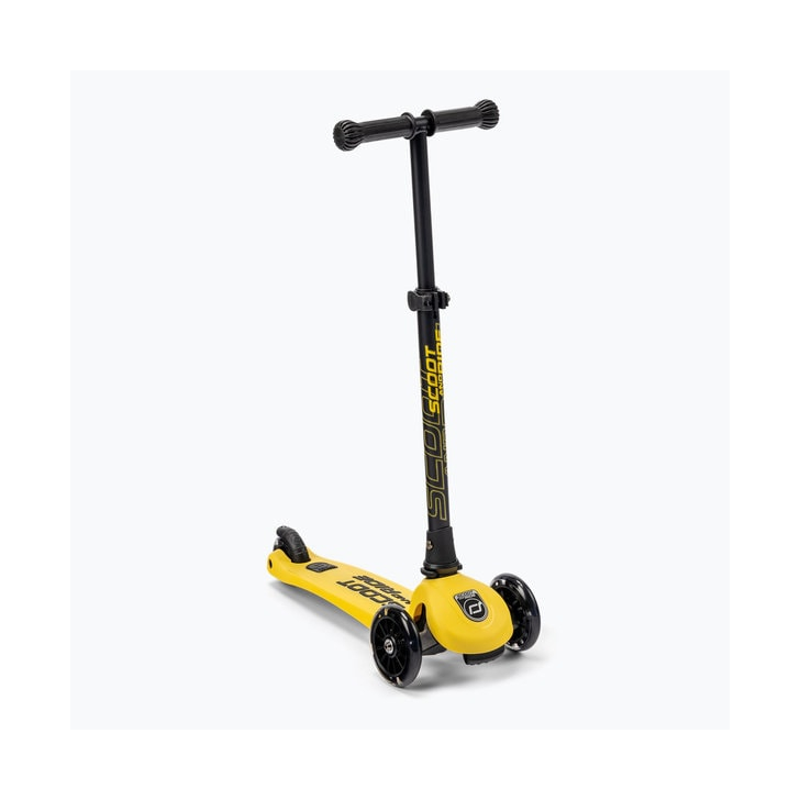 Trotineta copii pliabila, reglabila, roti luminoase, Highwaykick 3 Led Lemon, 3-6 ani, pana la 50 kg, Scoot Ride