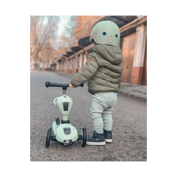 Trotineta copii cu sezut, transformabila 2in1, HighwayKick 1 Kiwi, 1-5 ani, pana la 50 kg, Scoot Ride