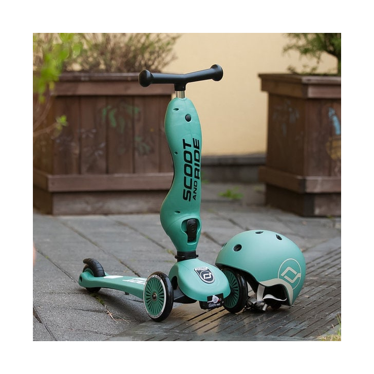 Trotineta copii cu sezut, transformabila 2in1, HighwayKick 1 Forest, 1-5 ani, pana la 50 kg, Scoot Ride