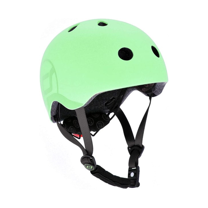 Casca de protectie pentru copii, sistem de reglare magnetic cu led, S-M, 51-55 cm, 3 ani+, Kiwi, Scoot Ride