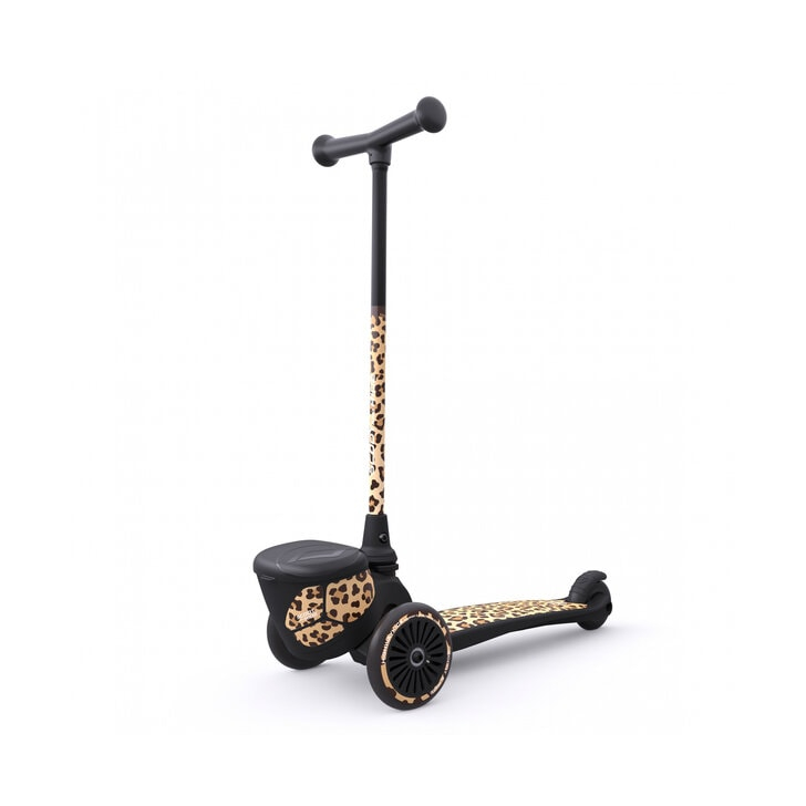 Trotineta copii pliabila, suport jucarie, Highwaykick 2 Lifestyle Leopard, 2 ani +, pana la 50 kg, Scoot Ride