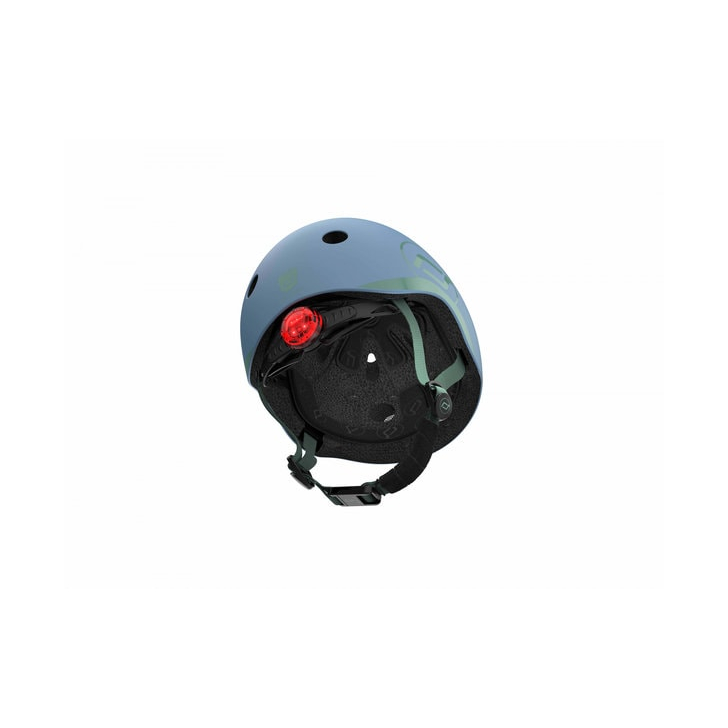 Casca de protectie pentru copii, sistem de reglare magnetic cu led, XXS-S, 45-51 cm, 1 an+, Steel, Scoot Ride