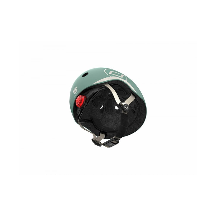 Casca de protectie pentru copii, sistem de reglare magnetic cu led, XXS-S, 45-51 cm, 1 an+, Forest, Scoot Ride