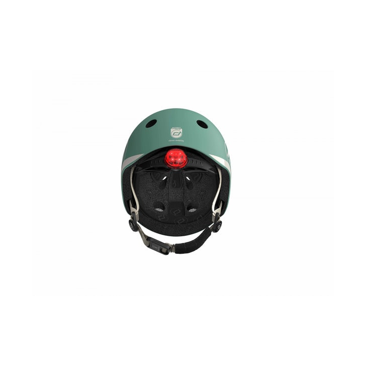 Casca de protectie pentru copii, sistem de reglare magnetic cu led, XXS-S, 45-51 cm, 1 an+, Forest, Scoot Ride