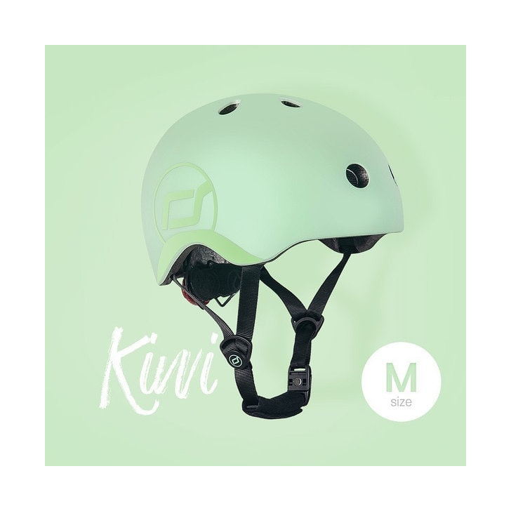 Casca de protectie pentru copii, sistem de reglare magnetic cu led, S-M, 51-55 cm, 3 ani+, Kiwi, Scoot Ride