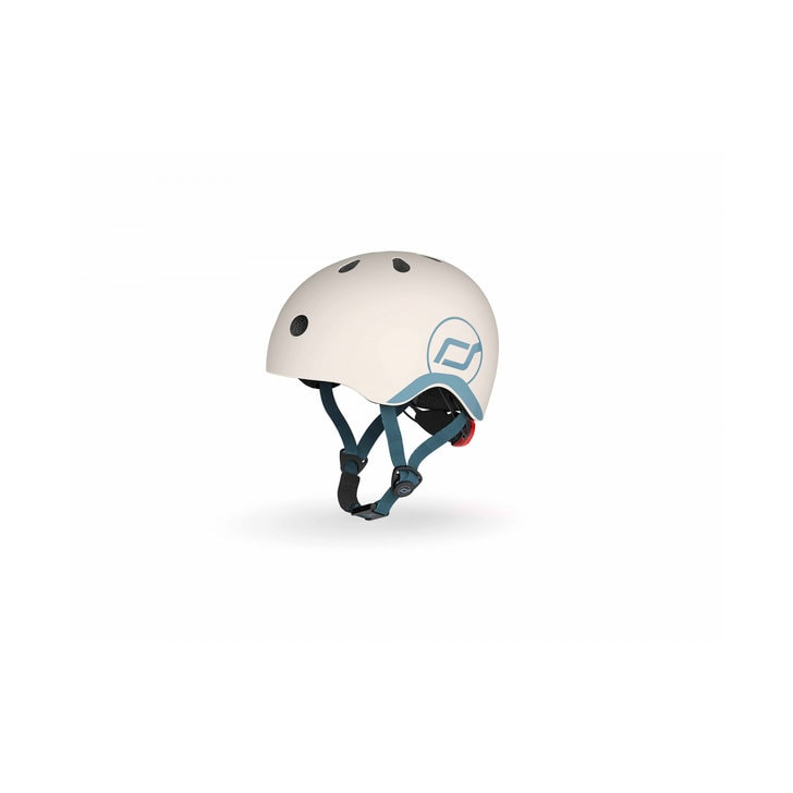Casca de protectie pentru copii, sistem de reglare magnetic cu led, XXS-S, 45-51 cm, 1 an+, Ash, Scoot Ride