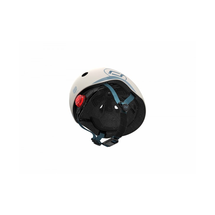 Casca de protectie pentru copii, sistem de reglare magnetic cu led, XXS-S, 45-51 cm, 1 an+, Ash, Scoot Ride