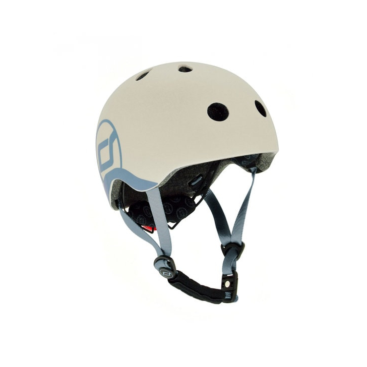 Casca de protectie pentru copii, sistem de reglare magnetic cu led, XXS-S, 45-51 cm, 1 an+, Ash, Scoot Ride