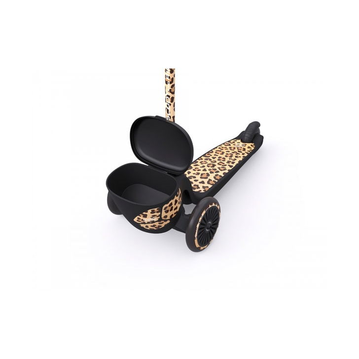 Trotineta copii pliabila, suport jucarie, Highwaykick 2 Lifestyle Leopard, 2 ani +, pana la 50 kg, Scoot Ride