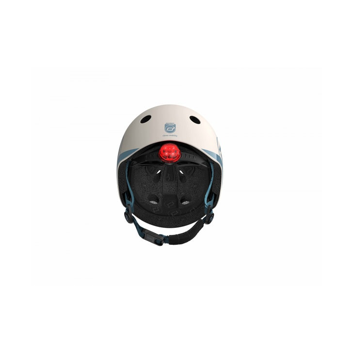 Casca de protectie pentru copii, sistem de reglare magnetic cu led, XXS-S, 45-51 cm, 1 an+, Ash, Scoot Ride