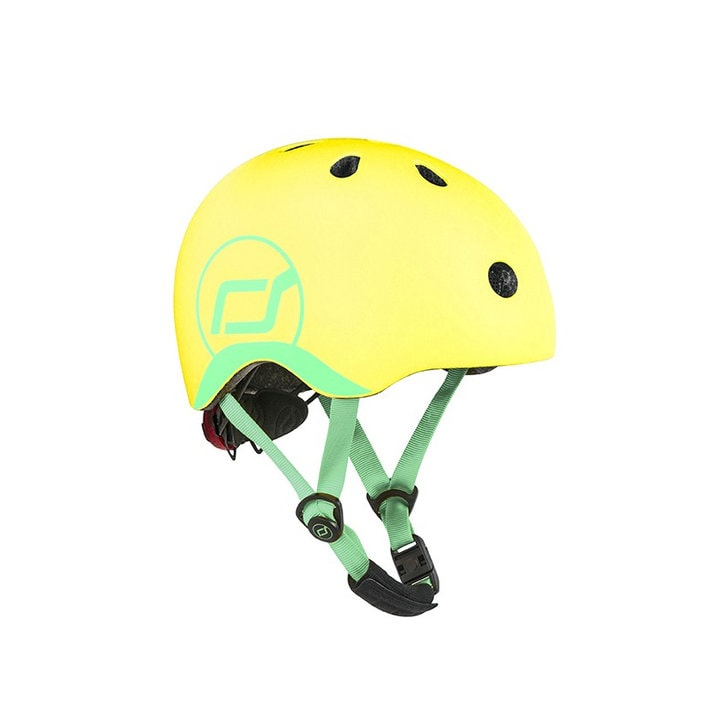 Casca de protectie pentru copii, sistem de reglare magnetic cu led, XXS-S, 45-51 cm, 1 an+, Lemon, Scoot Ride