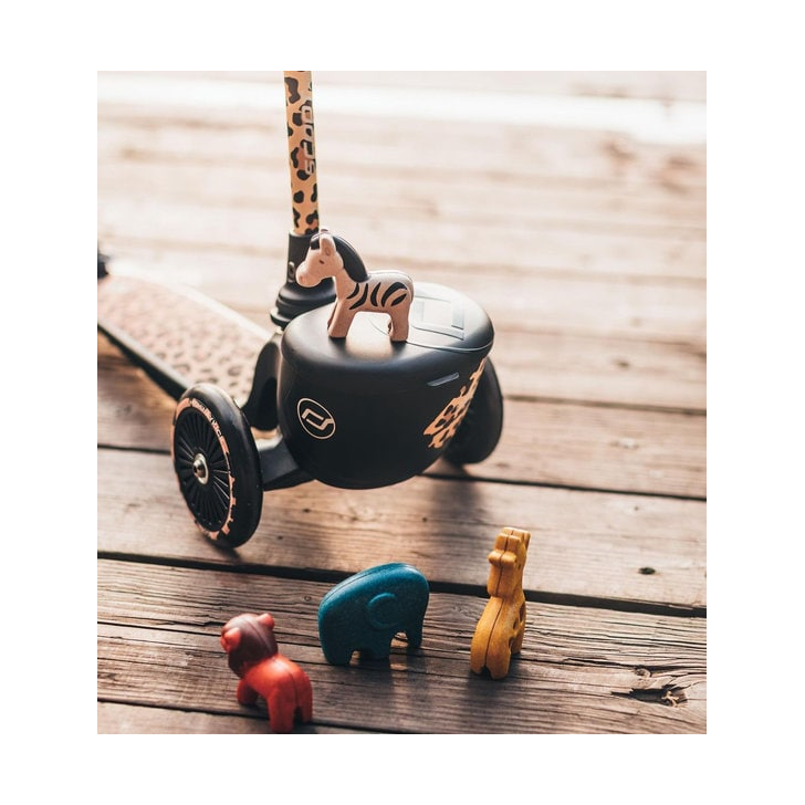 Trotineta copii pliabila, suport jucarie, Highwaykick 2 Lifestyle Leopard, 2 ani +, pana la 50 kg, Scoot Ride