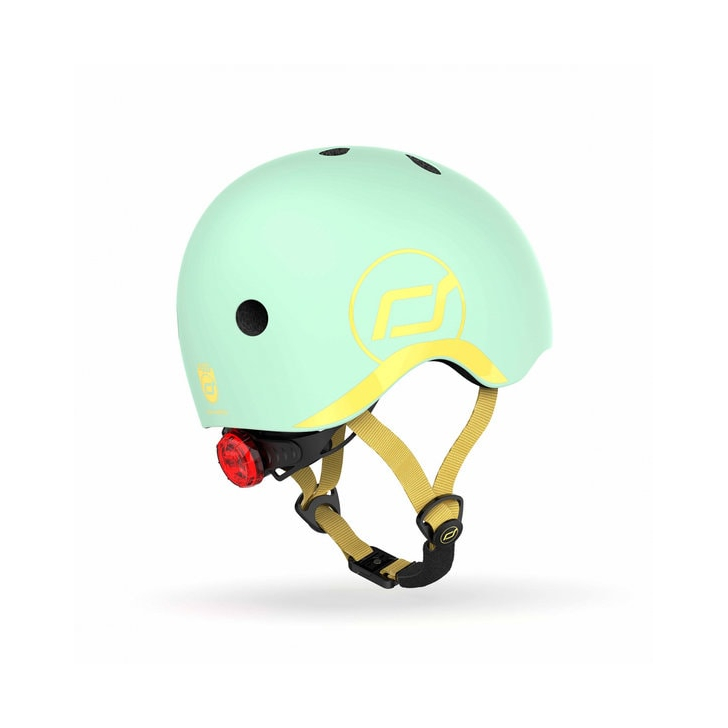 Casca de protectie pentru copii, sistem de reglare magnetic cu led, XXS-S, 45-51 cm, 1 an+, Kiwi, Scoot Ride