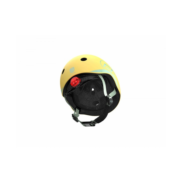 Casca de protectie pentru copii, sistem de reglare magnetic cu led, XXS-S, 45-51 cm, 1 an+, Lemon, Scoot Ride