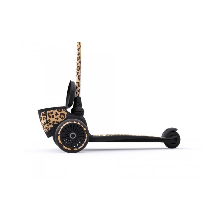 Trotineta copii pliabila, suport jucarie, Highwaykick 2 Lifestyle Leopard, 2 ani +, pana la 50 kg, Scoot Ride