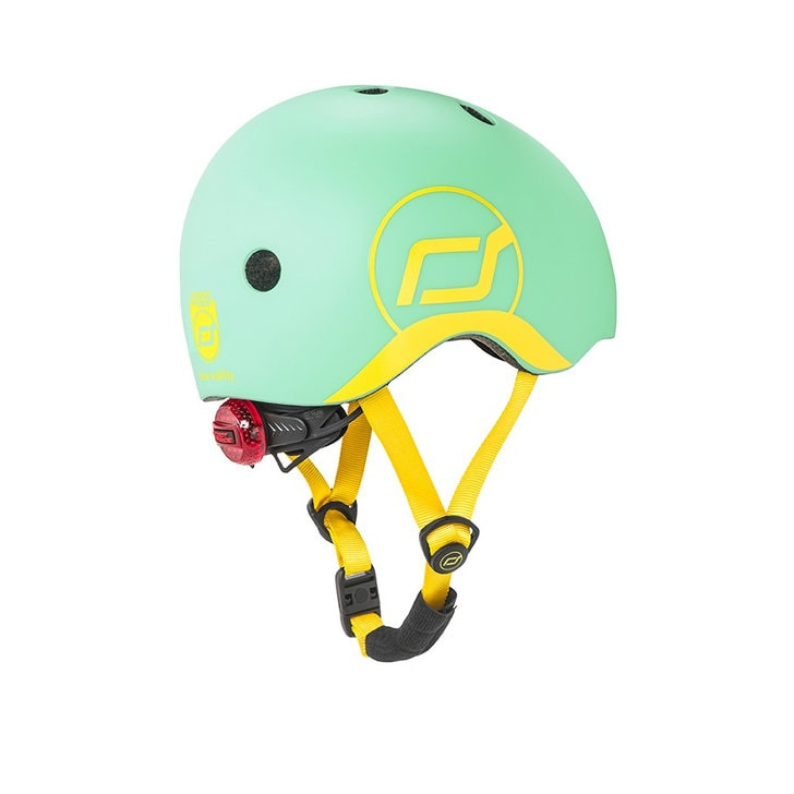 Casca de protectie pentru copii, sistem de reglare magnetic cu led, XXS-S, 45-51 cm, 1 an+, Kiwi, Scoot Ride