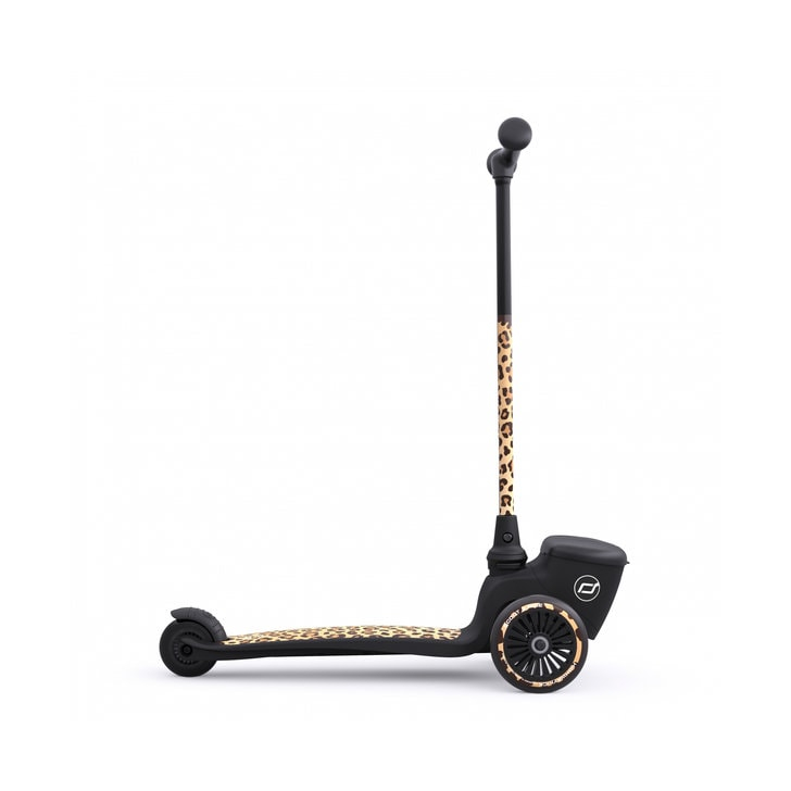 Trotineta copii pliabila, suport jucarie, Highwaykick 2 Lifestyle Leopard, 2 ani +, pana la 50 kg, Scoot Ride